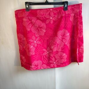 Ripskirt Hawaii Pink Floral Swim Skirt